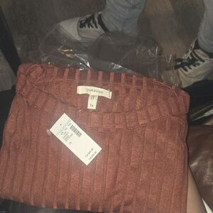 Maurices Women's Rust Ribbed Blouse